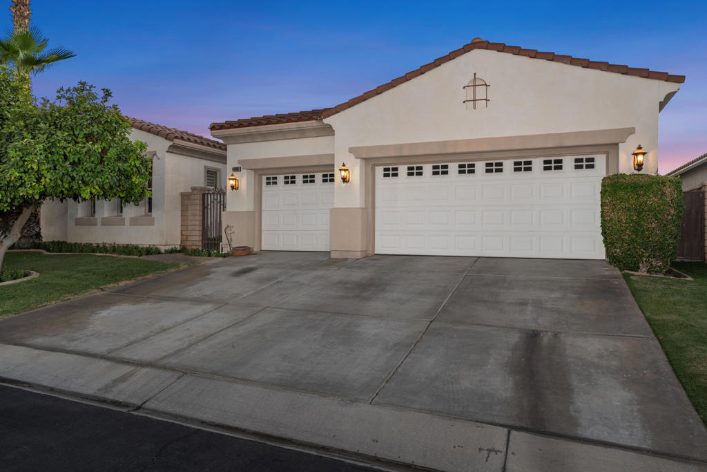 Nestled in the sought after gated community of La Quinta Del Oro, this spacious property offers 5 bedrooms and 4 bathrooms including detached casita. The thoughtfully laid out floor plan provides versatility for visiting guests or space for a private home office. Designed with families in mind, it also offers an ideal option for those seeking the perfect vacation retreat or a lucrative long-term investment opportunity. With the 3rd car garage, you'll have ample storage including extra overhead racks. A misting system and extra pergola overhang ensures comfort even on hottest days while relaxing on the patio or enjoying the pebble tec salt water pool and spa. Interior amenities include custom tile in all bathrooms, granite slab countertops in kitchen, stainless steel appliances , plantation shutters throughout, and walk-in closets in all bedrooms to name a few. This superb location is right across from Indian Wells Tennis Garden, and within close proximity to Old Town La Quinta, music festivals, shopping, and dining.