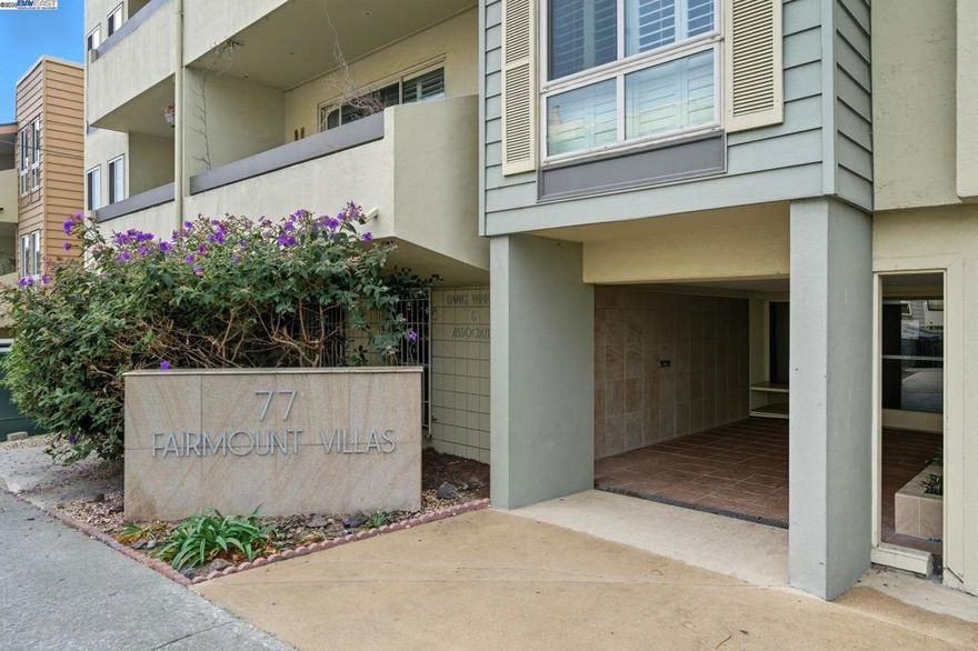 Welcome to Fairmount Villas in Oakland’s sought-after Adams Point! This 1-bedroom condo is a fantastic opportunity for both homeowners and investors, with the option to purchase furnished for a fully turnkey rental or an effortless move-in. The open floor plan flows to a private patio with pool views, creating easy indoor-outdoor living. A sliding door brings in natural light, while the spacious bedroom and updated bath add comfort and style.  Residents enjoy gated entry, secure garage parking, a community pool, and on-site laundry. HOA dues include water, garbage, and one deeded parking space—keeping expenses low and predictable. With a Walk Score of 91, this central location offers unbeatable convenience: Whole Foods, Sprouts, cafés, and restaurants are minutes away, and both 19th St. and MacArthur BART stations provide a quick commute. Easy freeway access to 580/980/NL adds even more flexibility.  Whether you’re seeking a low-maintenance home or a ready-to-go rental in a prime neighborhood, this condo delivers excellent value and long-term potential.
