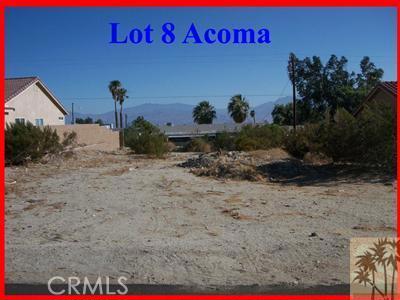 Nice buildable lot in Desert Hot Springs. 2 Newer homes with block walls on each side of the lot
