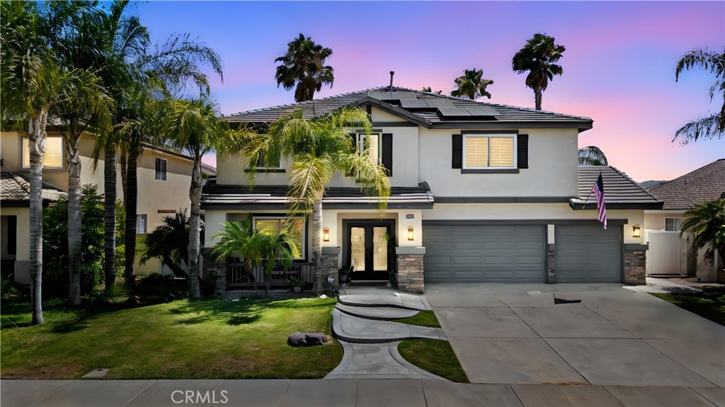 Step into your dream retreat—where amenities and spacious living blend effortlessly with everyday convenience in this two-story pool home offers a flexible and inviting floor plan, featuring a formal living and dining room combo ideal for entertaining. The open concept kitchen, equipped with granite countertops and a large island, opens into the warm and welcoming family room. On the main level, a versatile flex room with double-door entry, guest suite, or optional fourth bedroom with access to a lower level half bath. Upstairs, discover spacious bedrooms, including a generous primary suite, accompanied by an expansive loft perfect for recreation or quiet relaxation. Outdoors, the private backyard is an entertainer’s dream with a sparkling pool and spa—the perfect retreat for family and friends—and a dedicated dog-run area for pet comfort. Centrally located in a desirable Menifee neighborhood with no HOA and low property taxes, this home offers effortless access to shops as well as the I-15 and I-215 freeways.