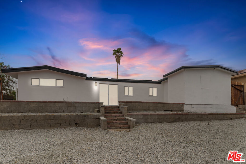 Wow! Brand New House is waiting for you! Since full rehab No one has lived here yet. With almost 1900 sq feet of living space this extra large home sits on an extra large lot with beautiful view of Coachella Valley from the back yard. BRAND NEW everything including all around cleaned up yard and rocks, no dirt. Single story, Fully remodeled, 4 bed, 2 bath - the layout is perfect for one or multiple families and still feels spacious. Built-in carport, new paved driveway, separate laundry room and attached shed in the back & large enough yard add a pool. No Hoa, walking distance to Palm Dr, DHS city center, schools etc. New windows, flooring, recess lighting, central air, waterproofed, white roof, brand new kitchen & more!