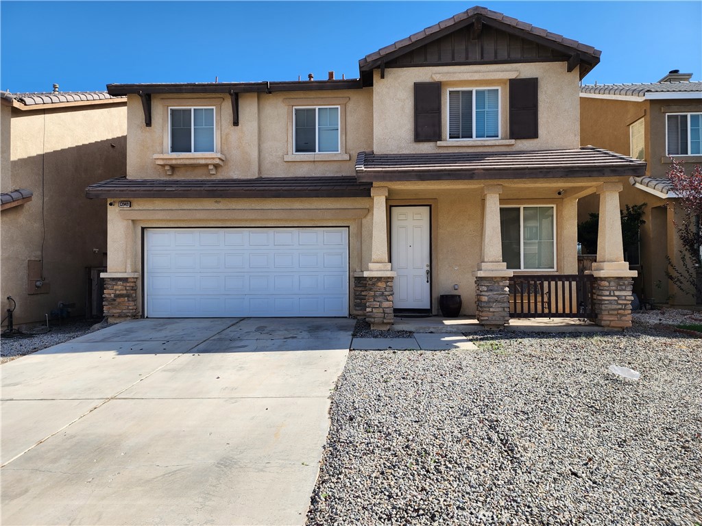 A beautiful two-story house with 5 bedrooms and 3 baths in Hesperia. Close to Main Street and 15 Freeway. Clean paint throughout most of the interior. A nice living room when you walk in leads to a separate dining room. The kitchen is open to the large family room. One bedroom and a 3/4 bath downstairs. Clean laminate flooring in upstairs bedrooms and hallways. Master bedroom suite upstairs has an ensuite master bath, consisting of dual sinks with vanity, a separate tub and shower, a toilet, and a large walk-in closet. Three other good size bedrooms upstairs. The laundry room is upstairs next to the kids bedroom. Upstairs bathroom has dual sinks, a tub with a shower, and a toilet. There is plenty of room in the backyard for those summer BBQs. Come and see this beautiful house in the nice neighborhood, and make this your home. Tenant pays for all utilities.
Deposit $3,067. Rent $3,067. Call to discuss pet. Pet Deposit $100. Additional Pet Rent per month $50.