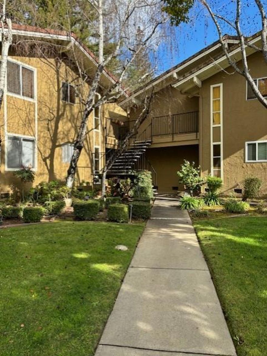 Live in a park like setting in this fabulous condo. One of the lowest prices in Los Gatos in the highly sought after Los Gatos school district. If your looking to be in Los Gatos, this is your answer. Quiet upper unit includes your own outdoor patio area overlooking the mountains. Relax in your living room with a gas fireplace. Updated kitchen with dining area. Mature, beautifully maintained grounds including large a community pool.Fabulous location. Just a short walk to the heart of downtown Los Gatos. Convenient to all major commute routes. There is no 55+ age restriction. Water, gas and garbage are included in the monthly HOA dues. Comes with one covered parking space. Please note that per HOA regulations, this property currently cannot be purchased and used as a rental. Whether you're seeking to own your first home, downsizing, looking to be closer to work or just want to live in and become part of the Los Gatos community, don't miss this unique opportunity.