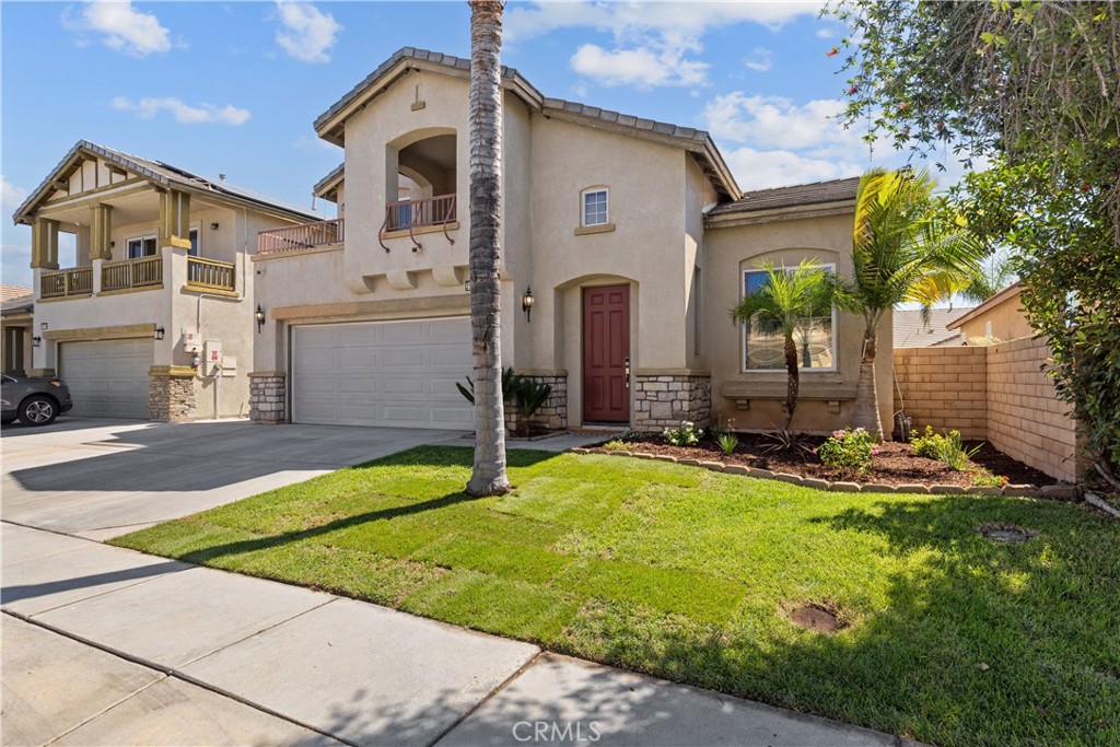 Welcome to this spacious 2-story home in the gated Tierra Shores community of Menifee. Offering 4 bedrooms, 3 bathrooms, and 2,778 sq. ft. of comfortable living, this home blends style and function in all the right ways. The updated kitchen features granite countertops, stainless steel appliances, and plenty of cabinet space, flowing seamlessly into the open family room with a cozy fireplace and abundant natural light. A formal living and dining room with high ceilings add to the homes inviting layout. One of the standout features of the main level is the side courtyard with a built-in grill station, perfect for entertaining in addition to the backyard patio.
Upstairs, the primary suite is filled with light and includes a walk-in shower, soaking tub, and dual vanities. Two secondary bedrooms share a rare balcony overlooking the front of the home, while the backyard is designed for low-maintenance enjoyment with space to relax and entertain. Living in Tierra Shores means access to a scenic lake, clubhouse, pool, and more, all within a secure gated setting. Conveniently located near Domenigoni Parkway, I-215, shopping, and Mt. San Jacinto College, this home delivers both comfort and community.