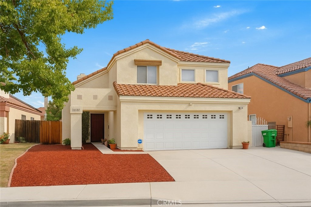 Welcome to your dream home!
Nestled in the highly desirable 92551 area of Moreno Valley, this bright, spacious, and beautifully updated two-story single-family residence offers the perfect blend of comfort, functionality, and style.
Step inside and be greeted by soaring ceilings, fresh interior paint, and an abundance of natural light streaming through custom neutral window treatments. A striking freshly painted staircase adds a dramatic focal point as it overlooks the expansive living room and formal dining area—ideal for entertaining and making memories.
Upstairs, retreat to your oversized master suite, featuring a massive wall-to-wall closet and enough space to accommodate a sitting area, exercise zone, or home office. The spa-like master bath boasts a garden tub, separate shower, dual vanity, and brand-new granite countertops. Three additional generously sized bedrooms—all freshly painted with new baseboards and closets—offer flexibility for growing families or remote work needs.
Situated on a large lot in a friendly neighborhood just minutes from schools, shopping, and freeway access—this home has it all!