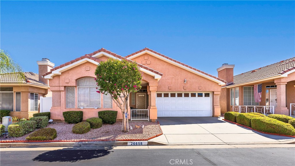 Welcome to The Club — Menifee’s Premier 55+ Gated Community!
Voted Best City in the Inland Empire by Inland Empire Magazine (2025), Menifee continues to shine, and The Club stands out as one of its most sought-after active adult neighborhoods.
Step inside this beautiful single-story, 3-bedroom, 2-bath home and be greeted by a wide foyer entrance, high ceilings, and a bright, open floor plan designed for comfort and easy living. Enjoy the warmth of a double-sided fireplace that connects the spacious living and dining areas. The open kitchen features a large prep island, breakfast bar, and walk-in pantry—perfect for entertaining or casual meals.
The home offers an oversized two-car garage, a low-maintenance yard, and no rear neighbors for added privacy.
Residents of The Club enjoy an exceptional list of amenities, including a clubhouse, pool and spa, tennis and basketball courts, gym and exercise room, BBQ and picnic area, and secure RV storage.
Conveniently located near shopping, restaurants, medical facilities, Pechanga Casino, Temecula Valley Wine Country, and with easy freeway access to Orange County, San Diego, desert destinations, and the coast — this turnkey home truly offers the best of Southern California living!