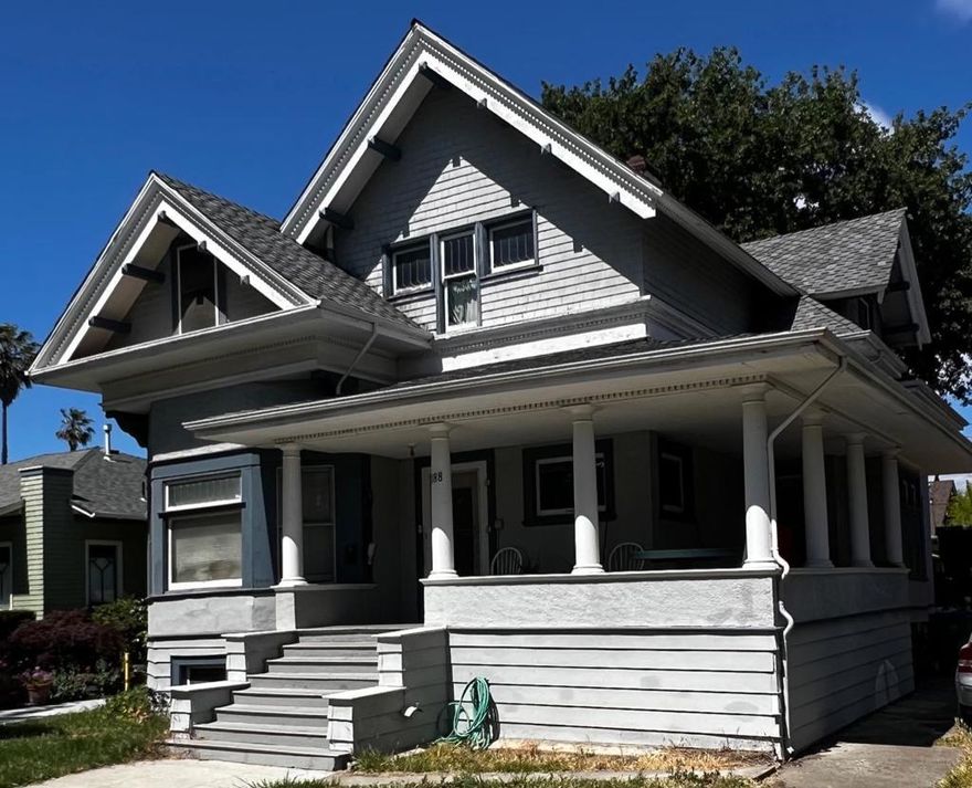 New Listing.  Opportunity abounds to possibly retain multi-unit property status! OR refine the existing 3-unit to a future 2-unit. OR restore Victorian-style back to original splendor with modern amenities.  Existing large parcel space provides opportunity for a convenient garage / workshop combo and/or an ADU.  All opportunities contingent upon what City of San Jose will allow.  Owner purchased property in its current 3-unit configuration about ~55 years ago. And lived in 1-of-the-3 units until moving-out and then renting all 3 units. The first-level interior lobby provides access to all 3 units. First-level consists of Unit "3" situated towards Left-side; and Unit "2" situated towards Right-side.  Unit "2" also is preferably accessed via entry-door at end of the exterior wrap-around front porch. Second-level consists of Unit "1" with entry-door at top of interior lobby staircase.  Walk-in partial basement consists of washer/dryer laundry space; and storage potential for occupant(s).  Location on tree-lined street is close-to-nearby SJSU campus and SJ City downtown.