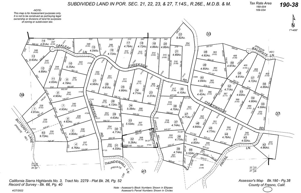 SPECTACULAR 4.76-ACRE MOUNTAIN RETREAT
Discover Your Own Piece of Paradise
Escape to pristine Sierra Nevada foothills with this magnificent parcel offering spectacular panoramic views of rolling hills and majestic mountains. Located in Yokuts Valley, where tranquility meets opportunity.
What Makes This Property Special
BREATHTAKING SCENERY - Stunning vistas of Sierra Nevada mountains and countryside
ULTIMATE PRIVACY - Nearly 5 acres perfect for dream home, retreat, or investment
DUAL ACCESS - Entry from both Chuckwagon Road and Pintail for flexibility
PERFECT ELEVATION - 1,631 feet in coveted "above fog, below snow" zone with 267+ sunny days
About Yokuts Valley
Hidden gem in Sierra Nevada foothills known for:
Gateway to Adventure - 30 miles from Fresno, easy access to Kings Canyon & Sequoia Parks
Wine Country - Prestigious Squaw Valley-Miramonte AVA with exceptional growing conditions
Rural Tranquility - Mountain community with fresh air, away from valley smog
Rich Heritage - Historic Yokuts homeland with deep cultural significance
Endless Possibilities
Perfect for: Custom home • Weekend retreat • Investment opportunity • Agricultural venture • Off-grid living
Prime Location
30 miles east of Fresno
9 miles from Orange Cove
Gateway to Kings Canyon National Park
Hour to Yosemite National Park
Close to Sierra National Forest
Don't Miss This Rare Opportunity!
Properties with this combination of size, views, privacy, and location are increasingly rare. Perfect foundation for your mountain dreams.
Experience Sierra Nevada foothill living - where every sunrise paints mountains gold and every sunset brings peace to your soul.
APN#190-380-44, GPS: 36.689208 -119.127573