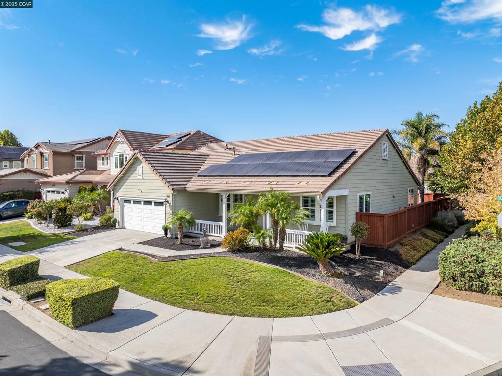 Welcome home to this inviting 4 bedroom, 2 full bath single-story in a sought-after Brentwood neighborhood. With an open layout, the kitchen flows seamlessly into the spacious living and dining areas- perfect for both everyday living and gathering with loved ones. A versatile bonus room offers endless possibilities: office, playroom, formal dining, or cozy formal living room. The kitchen is a true highlight, featuring granite counters, stainless appliances, a walk-in pantry, and a fantastic coffee nook with extra cabinetry. The primary suite is your retreat, complete with dual vanities, soaking tub, separate shower, and linen closet. Three additional bedrooms and a full hall bath create space for family, guests, or hobbies. Out back, enjoy low-maintenance living under a large vinyl pergola with built-in BBQ and firepit- ready for summer dinners and cozy fall nights. Best of all, you’re just a short stroll to the elementary school, playground, dog park, and scenic walking paths. Plus, you’ll love being minutes from Brentwood’s fresh farm stands, downtown shops, and more. A home designed for connection, comfort, and convenience- whether you’re starting your next chapter or simplifying life without sacrificing space, it could be YOUR perfect fit! Open Houses Sat/Sun 1-3pm.