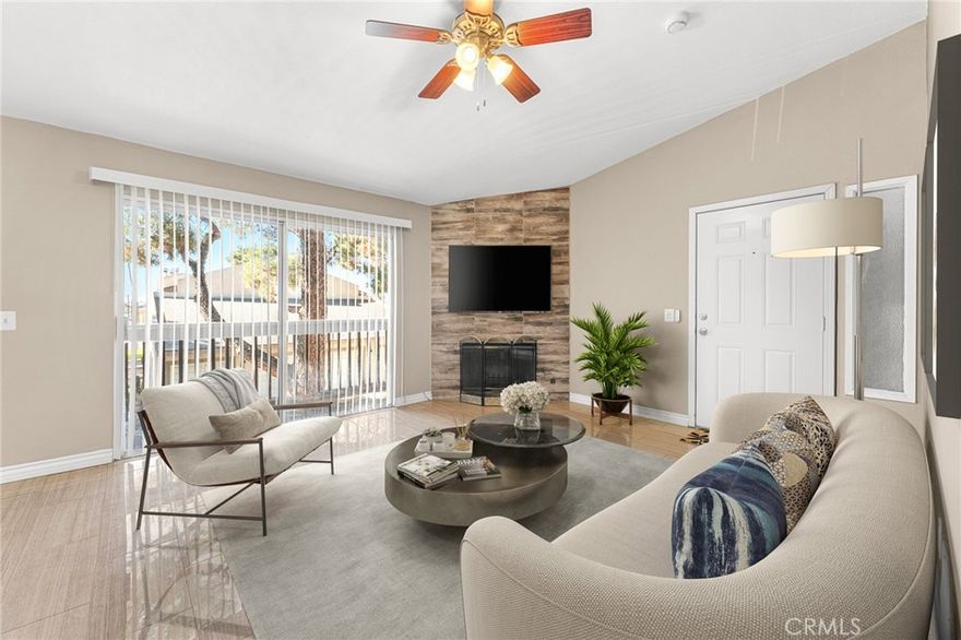 Welcome to 1251 S Meadow Ln #134, a charming 2-bedroom, 2-bath condo in the gated Willow Woods community of Colton. This home offers an open layout with a cozy fireplace, central air and heat, and plenty of natural light. Recent upgrades include a brand-new HVAC system, water heater, and electrical panels for added comfort and peace of mind. Enjoy a private garage plus assigned parking, and community amenities including a pool and spa. Conveniently located near shopping, schools, and major freeways, this condo offers comfort, convenience, and low-maintenance living perfect for first time buyers, downsizes, or investors.