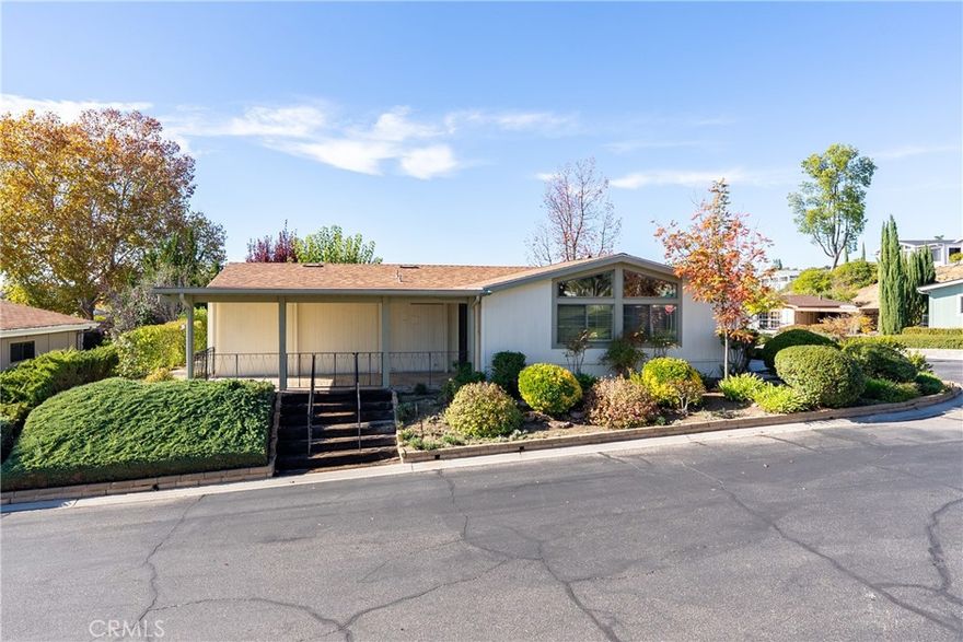 Great corner lot location in Paso Robles premier 55+ community! Perfectly located near the parking lot, invite all your friends! There's an attached two car garage and lots of outdoor seating spaces and entertaining areas. Turn-key and ready for a new owner.