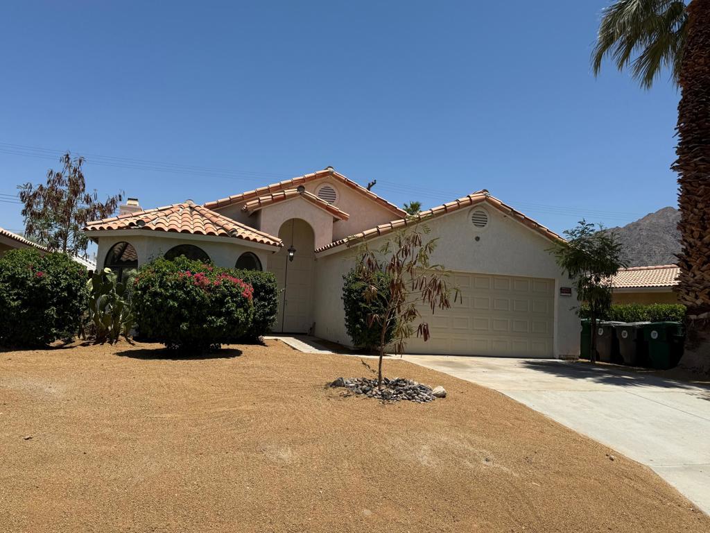 Vacant Ready to Move in!This charming 3 bedroom 2 bathroom single-story home in La Quinta Cove.Well-maintained 1,604 sq ft layout with cozy fireplace, tile, new interior paint, central HVAC, and attached 2-car garage with Desert Landscaping. Enter into a bright living room with a cozy fireplace, designed for a year-round comfort. The open kitchen overlooks the living space-ideal for easy indoor-outdoor entertaining. The home offer convenience and low maintenance.. Walkable to Old Town La Quinta's shops, cafes, restaurants, bike path/mountain trails. Call me for a private showing.https://apply.link/FJKPDIM