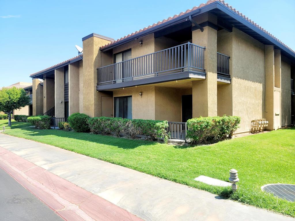 This very Freshly Remodeled & Spacious 2/2 ground floor unit home features a full-sized walk in laundry room with Washer & Dryer included. Dual patios with Western views. Very Large Bedrooms with an Enormous walk-in closet in Primary Bedroom. both with access to outdoor patios. New flooring and paint to be completed prior to move in! Cathedral Springs is a gated community conveniently located within 10 minutes of downtown Palm Springs with gym and multiple pools and spas. Water, sewer & garbage paid by owner. 1 Year minimum Lease - Sorry, No Pets.
