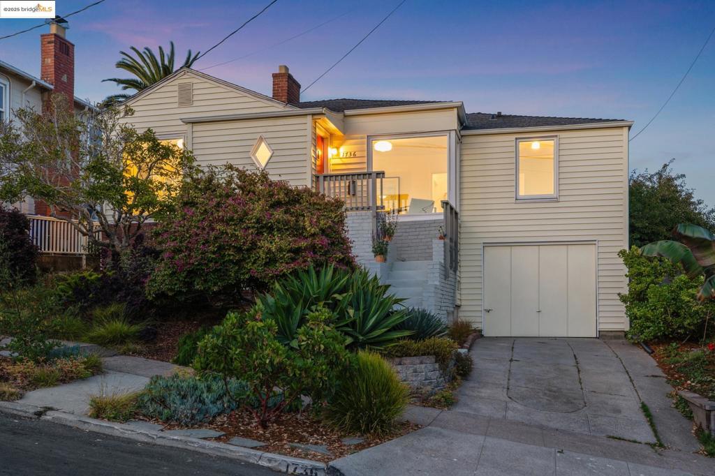 Have you been searching for a home w/ vintage charm, many newer systems, a large yard w/ a spectacular native garden, offering room for exploration and cultivation, a workshop space where you can tinker & hot tub deck area w/ palms in the distance, your search may now be over. Pack your gardening supplies and belongings, and head directly to 1736 Santa Clara St. This sweet two bed, one bath bungalow, sited on a gentle hill, w/ filtered Golden Gate Views & a “Butterfly Sanctuary” features an updated eat-in kit, that opens to a porch, deck and glorious backyard, an inviting dining area, gleaming random plank h-w floors, & newer systems (plumbing, heating, windows. Close to numerous amenities including El Cerrito Grocery and Food Annex, Banter Wine Bar, El Cerrito Swim Center, two neighborhood parks, Mendocino & Huntington, Point Isabel and the Bay Trail, the location could not be better. J and V, the owners, shared how much they and their children loved picking apples from the backyard apple tree, swinging from the hammock chair hung from the apple tree, the beauty of the garden in the Spring, the owls they can hear at night, the views from the living room window, including the fog emerging or disappearing through the Golden Gate, and amazing sunsets.
