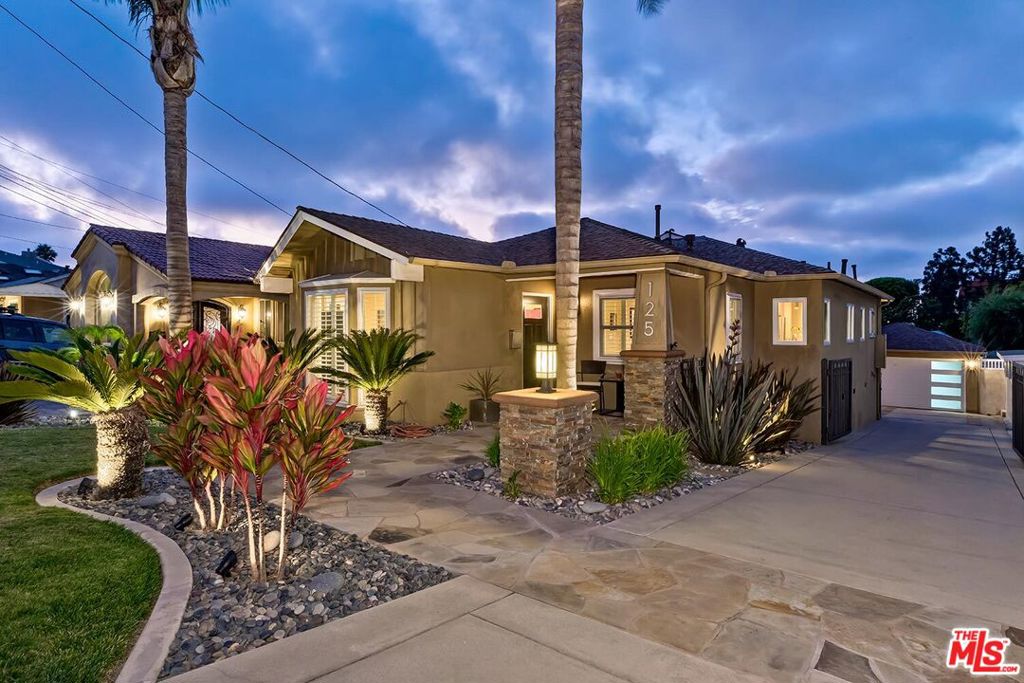 Stylish, spacious and minutes from the heart of El Segundo this beautifully remodeled 3 bedroom, 2 bath home offers 1,845 sq. ft. of thoughtful living on a 5,000 sq. ft. lot. Just a short distance to Main Street's shops, award winning restaurants and the weekly Farmers Market, the home has been extensively updated between 2016-2024. The gourmet kitchen features Caesarstone counters, subway tile backsplash, custom cabinetry with space-saving storage and stainless appliances including 2 sinks with disposals and an adjacent laundry room. Both bathroom shine with frame-less glass showers, rain head and brushed nickel fixtures. The backyard is a true retreat with an outdoor kitchen, gas grill, fireplace, water feature and built-in lighting and heater. Other upgrades include hardwood floors, soundproofed windows, shaker door, recessed lighting, shutters and twilight-inspired exterior lighting. A/C and sound insulation provided by the Airport Authority. With award-winning schools, vibrant community life and quick access to Playa Vista, LAX freeways and tech hubs this one checks all the boxes.