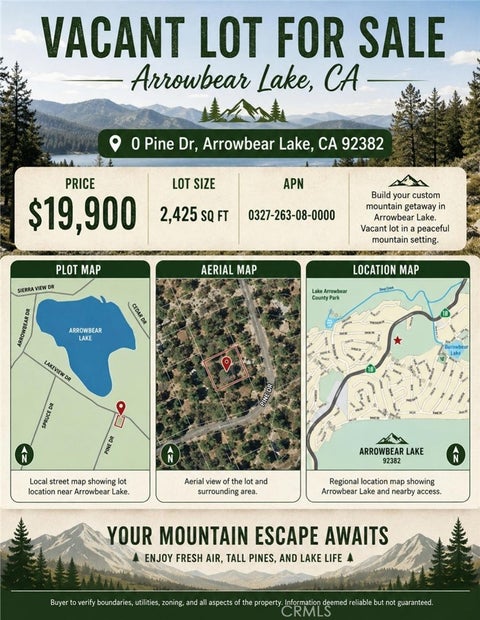 Photo of 0 Pine, Arrowbear, CA 92382 (MLS # SB26174175)