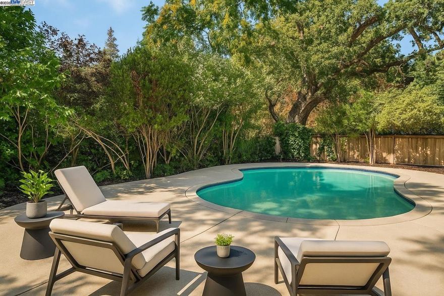 Welcome to your beautiful Concord sanctuary. This refined fully remodeled single-level home features five bedrooms and three full baths, offering generous space for family, work, and entertaining. Inside, you’ll find abundant natural light, soaring vaulted ceilings, and stylish laminate-wood floors that flow seamlessly into a tastefully updated kitchen with stainless steel appliances, bar seating, and modern finishes. Each bathroom has been updated tastefully to create a clean and contemporary feel. Step outside to your own private resort-style backyard with lush landscaping, a sparkling pool, and inviting areas for gatherings or quiet relaxation under the stars. The two-car garage provides additional space for storage, hobbies, or a workshop. Perfectly located near vibrant shopping and dining at Todos Santos Plaza, The Willows, The Veranda, and Sunvalley Shopping Center, and just minutes from Costco in Concord. Commuters will appreciate easy access to the Pleasant Hill and Contra Costa Centre BART station. Outdoor lovers will enjoy nearby Lime Ridge Open Space, Willow Pass Community Park, Markham Nature Park and Arboretum, Meadow Homes Park, and the Iron Horse Regional Trail. Experience comfort, convenience, and style in one exceptional home.