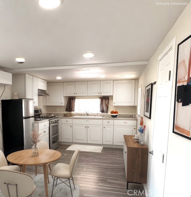 ***FINANCING AVAILABLE*** Cozy and charming 1 bedroom, 1 bathroom home, perfect for comfortable and convenient living! This clean and freshly updated space features brand new vinyl flooring, remodeled kitchen and bathroom, new windows, fresh paint throughout, and new appliances that add a modern touch. Enjoy the warmth of recessed lighting and the comfort of a brand new A/C system. Step outside to your private patio—ideal for relaxing or entertaining.
Located just minutes from the Victor Valley Mall, grocery stores, and downtown Victorville, with easy access to the freeway for smooth travel to Los Angeles or Las Vegas. A great opportunity for first-time buyers, commuters, or anyone seeking a low-maintenance lifestyle in a prime location!