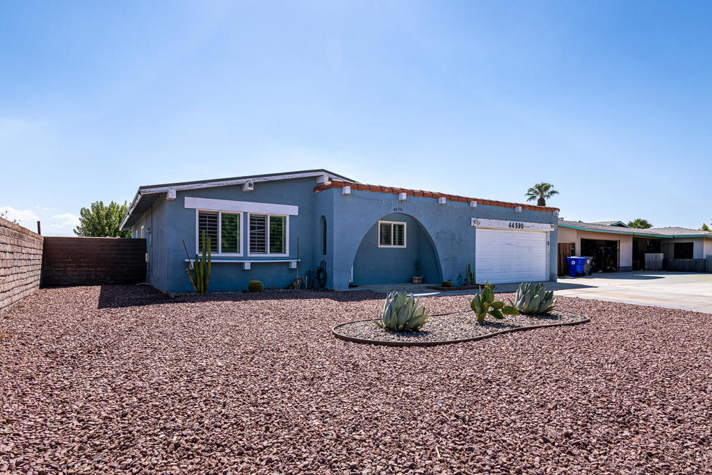 Welcome to 44590 Roundtable Street, Indio, CA! This charming 3-bedroom, 2-bathroom home offers 1,344 sq ft of comfortable living space, perfect for a long-term rental. The open floor plan creates a spacious and airy feel throughout the home, ideal for family gatherings and relaxation. The well-appointed kitchen features ample cabinet space, making meal prep a breeze. Step outside to your private oasis where a sparkling pool awaits, perfect for cooling off on those warm desert days. Enjoy al fresco dining and entertaining in the generously sized backyard, with plenty of room for outdoor furniture and BBQs. With no HOA, you'll have the freedom to make the space your own and truly enjoy a laid-back lifestyle. Located in a quiet neighborhood of Indio, the home is just minutes away from popular attractions such as the Empire Polo Club, home to the famous Coachella and Stagecoach Festivals. Indio is also known for its golf courses, parks, and easy access to shopping and dining at nearby La Quinta and Palm Desert. Families will appreciate the proximity to excellent schools and parks, while commuters will enjoy easy access to major highways. This home combines convenience, comfort, and the best of desert living. Don't miss out on this opportunity for long-term rental living in one of Indio's most desirable areas!