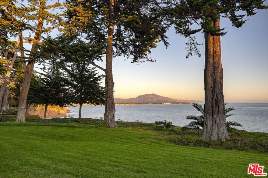 An unmatched opportunity to own a rare 2-acre bluff-top estate site with cinematic ocean, island, and mountain views located in one of the areas most exclusive neighborhoods. Expansive park-like grounds feature elegant rolling lawns and mature trees. Remarkable features include a fountain and a resort-style putting green, all framed by coastal beauty and endless horizon. Offered as a single legal parcel, with seller open to a combined sale with the neighboring residence to create an exceptional 4.3-acre compound.