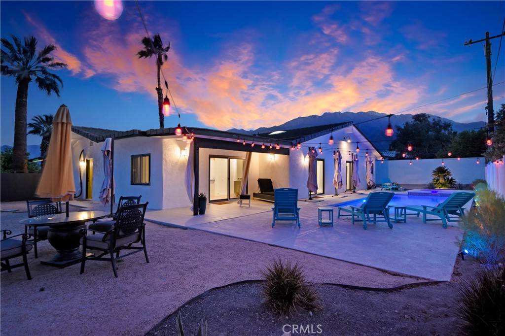 Resort style living at its best. Newly renovated inside and out! Model perfect and fully furnished 4 bedroom plus office single story pool home. Gourmet kitchen with new stainless steel appliances, new flooring, designer paint, all new bathrooms, new HVAC systems, double paned windows, recessed lighting, new cabinets, slider access to the tranquil yard with oversized pool and spa, private 2 car garage parking, additional room for RV parking. Great for the perfect desert get away or corporate relocation. Located just minutes away from downtown Palm Springs too!
More details: Bedroom 1: Cal-King Bedroom 2: Cal-King Bedroom 3: Cal-King Bedroom