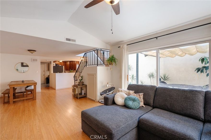 Solar-Owned | New Roof | Move-In Ready 



Welcome to this charming home in one of Santee’s most desirable communities. This rare property is the only home in the neighborhood with a direct sightline from the kitchen to the living room—perfect for entertaining guests or keeping an eye on little ones. Just steps from the community pool and playground, this residence blends convenience, comfort, and charm.



Huge Bonus: Solar panels save the seller an average of $600/month on summer utilities! Plus more recent upgrades including a new roof, water regulator, brand-new refrigerator, whole-house fan, and two new toilets. 



Inside, you’ll find a bright and open floor plan with 3 spacious bedrooms, 3 bathrooms, and 1,410 sq. ft. of living space. Vaulted ceilings in both the primary suite and living room create an airy, inviting feel, while large windows fill the home with natural light.



The kitchen features modern appliances—including a brand-new refrigerator—ample cabinetry, and generous counter space, making it a true hub for cooking and gathering. Each bedroom is equipped with ceiling fans and roomy closets, while the bathrooms are tastefully updated with modern finishes.



Set on a 2,100 sq. ft. lot, the outdoor space offers the perfect canvas for relaxing, gardening, or creating your own private retreat.



With so many improvements, you’ll enjoy fewer move-in costs and greater peace of mind.



Conveniently located near shopping, dining, hiking trails, and with easy access to major highways, this home offers the best of California living.



Don’t miss your chance to own this turn-key gem at 9578 Frank Way—now is the perfect time to make your move.