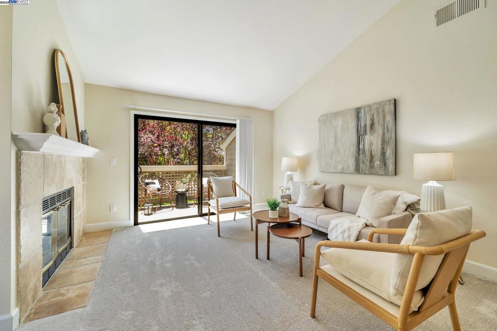 Stunning top floor 2BR/2BA condo in gated Crestview community! This move-in ready unit features vaulted ceilings, breathtaking rolling hills views, fresh paint, new carpeting, newer HVAC & new refrigerator. Enjoy granite counters, cozy fireplace, in-unit laundry, private patio & covered carport. Resort amenities include 24-hr security, pools, spa, gym, tennis courts & clubhouse. Prime location near City Center Bishop Ranch, Club Sport, restaurants & shopping. Easy freeway access to 680/580/BART. Award-winning San Ramon schools. Perfect blend of luxury, privacy & convenience in San Ramon's most desirable community. Don't miss this rare top floor gem with stunning views! Property qualifies for High Cost Area Purchase Program offering agency credits for interest rate buydown. Program available for qualified first-time homebuyers meeting income requirements. Contact listing agent for program details and qualification criteria