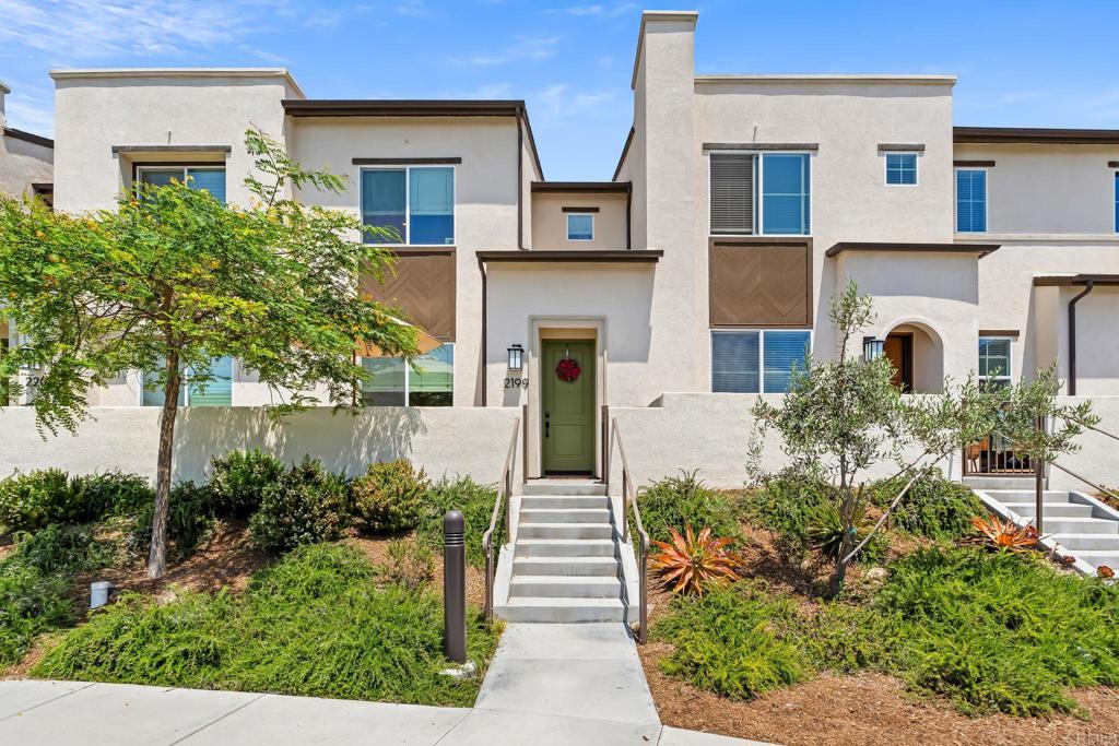 Welcome to Cota Vera, South San Diego’s vibrant and thoughtfully designed master-planned community. Built in 2022, this stylish 3-bedroom, 2.5-bath townhome offers the perfect balance of modern design, comfort, and energy efficiency, with FULLY PAID SOLAR. Inside, you'll find an open-concept floor plan filled with natural light and elegant touches throughout: luxury vinyl plank flooring, custom window shades, surround sound speaker system, and a kitchen that shines with quartz countertops, stainless steel appliances, and plenty of storage. Upstairs, all bedrooms are thoughtfully arranged, including a spacious primary suite featuring a walk-in closet and private ensuite with dual vanities, and shower upgrades by Bath Fitters for a more modern look. The 2-car garage is equipped with custom cabinets by California Closets. Step outside and experience all that Cota Vera has to offer; resort-style amenities including a pool, splash pads, playgrounds, pickleball and tennis courts, and lush green spaces. Explore walking trails, enjoy weekend farmers markets, and meet neighbors at the vibrant Central Square, where community events, pop-ups, dining, and shops bring people together. Surrounded by top-rated schools, new shopping centers, and easy freeway access, this home offers more than just convenience; it offers a lifestyle.
