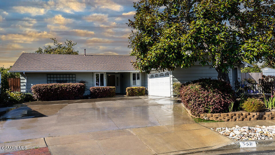 This attractive single-level home, tucked away on a quiet cul-de-sac in a desirable East Ventura community, offers five bedrooms and three bathrooms, along with a layout that blends comfort, style, and functionality.Recent upgrades include fresh interior paint, wood-like flooring in the hallway and bedrooms, updated lighting, and a beautifully remodeled primary bathroom. The living room features a cozy fireplace and flows seamlessly into the dining area, which overlooks the backyard patio. The large, modern kitchen opens to both a dining space and a flexible office area, with a convenient half bath located between the kitchen and garage.The primary suite offers a recently remodeled ensuite bathroom, a walk-in closet, and sliding glass doors leading to a lush, expansive backyard. The additional four bedrooms are generously sized--one perfect for a den or home office--and include a full bathroom at the end of the hall.The backyard is truly a highlight. Situated at the end of the cul-de-sac, it takes advantage of the natural terrain and offers various fruit trees, artificial turf, and vibrant landscaping--perfect for outdoor relaxation and entertaining.The location is ideal--just about a mile from Highway 126, close to shopping, dining, entertainment, Chumash Park, and the Kimball Aquatic Center.Don't miss the chance to make this beautiful home yours!
