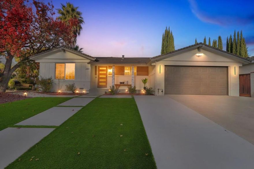 Discover this beautiful 4-bedroom, 2-bath home with separate living and family rooms offering 1, 843 square feet of thoughtfully designed living space in the heart of South San Jose on a desirable 6, 000 sq ft corner lot. Located on a quiet residential street, this home offers easy access to parks, schools, shopping, dining, and major commuter routes. This spacious single-story gem features a semi-open- concept layout, perfect for both entertaining and everyday living. Inviting front deck perfect for morning coffee or casual lounging. Bright and airy living areas with large windows. Generously sized bedrooms, including a serene primary suite. Expansive back deck overlooking a private backyard oasis with mature landscaping and a tranquil waterfall, perfect for relaxing or entertaining. Hook up in backyard for generator to power house if city power fails. Nature and recreation enthusiasts will love being just minutes from Santa Teresa Golf Club and the scenic hiking trails of Santa Teresa County Park. Whether you're a growing family or simply seeking more space, this home checks all the boxes! Dont miss your opportunity to own a move-in ready home in one of San Joses most welcoming neighborhoods.