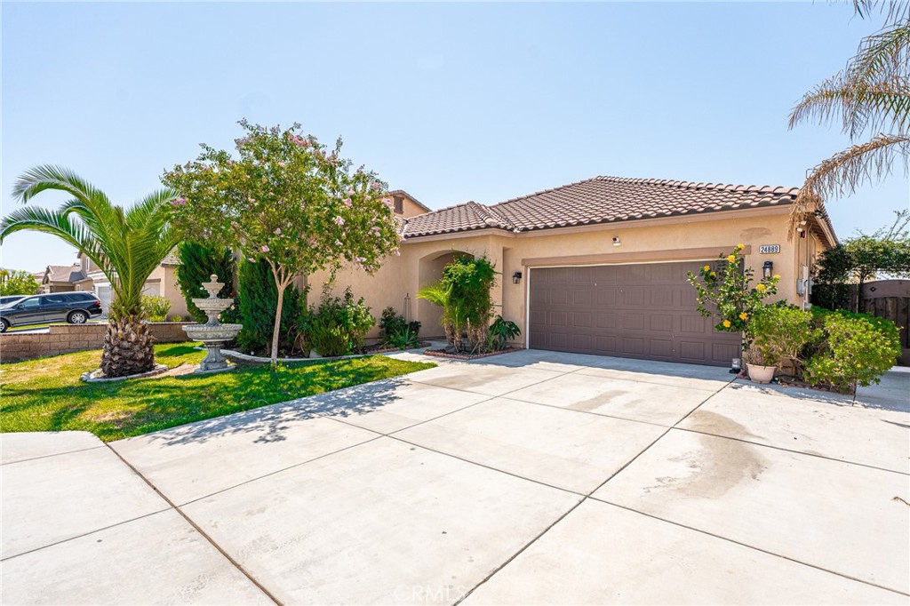 Paid off solar and NO HOA, Welcome to this beautiful 4-bedroom, 2-bath home located in a desirable, newer community of Moreno Valley with no HOA fees! Conveniently situated near schools and shopping centers, this home offers both comfort and practicality.
Enjoy a spacious backyard featuring a variety of fruit trees and shaded areas perfect for relaxing or entertaining. Inside, you’ll find modern upgrades including a whole house water filtration system, paid-off solar panels, Tesla charger and batteries delivering both sustainability and savings. With its unbeatable combination of location, features, and energy efficient systems, this home is a fantastic opportunity you don’t want to miss.