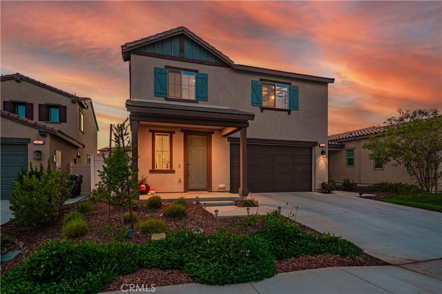 Discover Crown & Virtue in Tournament Hills, a gorgeous gated community in Beaumont with pools, parks, walking trails, and a clubhouse just moments from local golf, schools, and shopping.



Built in 2022, this light and modern home blends comfort, technology, and style. The open-concept layout features upgraded luxury vinyl plank flooring, a sleek electric fireplace, and a spacious kitchen with a center island.



Smart-home upgrades include solar panels, a tankless water heater, Leviton smart lighting, a whole-house water softener, and an alkaline drinking system. Downstairs electric window shades add both convenience and privacy.



Upstairs offers spacious bedrooms and a laundry area. Outside, enjoy a beautifully finished backyard with rock landscaping, artificial turf, lighting, and full concrete around the side and rear yard—perfect for relaxing or entertaining.



Located directly across from the community pool, this home is move-in ready and designed for easy, modern living.