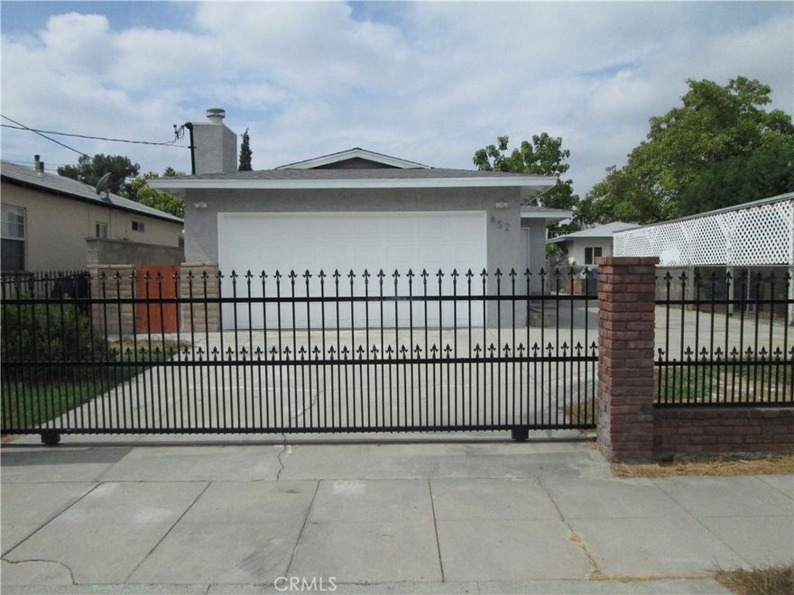 ALL UTILITIES INCLUDED, ELECTRICITY, GAS, WATER, TRASH. ALL YOU HAVE IS ONE EXPENSE AND THAT IS THE RENT.  Beautifully Renovated Single Story Home for Rent in San Bernardino, CA. Features 1,300 Sq. Ft., 3 Bedrooms, 2 Bathrooms, 2-Car Attached Garage, Light-Wood Colored Vinyl Plank Flooring, New Lovely Light Grey Paint, Completely Remodeled Kitchens w/ Beautiful Quartz Countertops, Bathrooms, Ceiling Fan, Inside Laundry, Spacious Lot at 6,536 Sq. Ft.  There is a Detached ADU/ Back House that shares the Lot.  Water, Gas, & Electricity included.  Near all amenities, including shopping centers, parks, entertainment, grocery stores, schools, banks, and restaurants. This home is Beautiful and has a lot to offer!