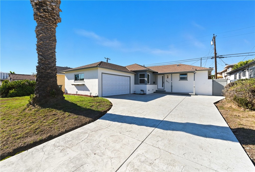 Fully Remodeled 4-bedroom -3 bathroom Pool Home boast 1630 sq ft. of Open Concept living space with New flooring throughout , New interior paint, Stylish fixtures and a step down Family room enhanced by recessed lighting featuring a beautiful fireplace and sliding glass doors that lead to a Sparkling Renovated pool that reaches 8 ft. deep equipped with a security gate. Its Gorgeous galley kitchen has New cabinetry ,quartz counter tops, modern appliances (stove ,dishwasher and microwave) and a versatile breakfast bar that partially opens up to dining area. Additional amenities include a Primary bedroom , New HVAC unit (AC + heating ) New pool pump +Filter system ,New exterior paint ,New paved driveway and Mayor systems have been improved- including updated water lines, energy efficient windows and upgraded electrical panel. Located in one of Gardenas most charming neighborhoods with close proximity to Space X, Torrance ,El Camino College , Holly Park and Beach access only 6 miles away!