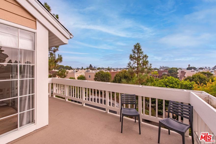 Looking for a great rental, come see about this one. Imagine living in over 2200 sqft. unit in a Marina Del Rey guard gated community. Close to shopping, LAX and transportation corridors with a central Marina Del Rey location! This rental almost feels like a spacious home. It offers a modern open floor plan with the high ceilings you demand, and yes this is a top floor back unit with treetop views! It had been extensively remodeled with so many modern upgrades! From the natural light wood color floors (and paint throughout) with beautiful stainless steel appliances plus brushed nickel fixtures in the kitchen/baths. You will love this unit. Such a large unit that offers an open floor plan with two bedrooms, one is an en-suite primary  bedroom (with a fireplace and balcony) multiple large closets for your wardrobe, the primary bath features a separate whirlpool tub also a large upgraded tiled shower. Dual basin sinks make this space almost perfect. You will fall in love with the ample outdoor balcony off the living room and primary. Bonus: How about a loft space that can be used for an office/yoga retreat or extra sleeping space, if needed.  I almost forgot the rooftop deck/terrace for private sunbathing or alfresco dining.