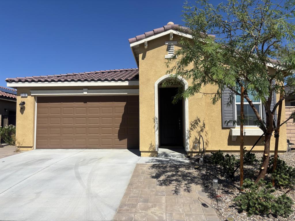 Welcome to your perfect desert oasis! This beautifully maintained home offers resort-style living with very low property taxes and low HOA dues, making it ideal for senior citizens seeking a vibrant yet affordable lifestyle. Located just minute from the I-10 freeway, top-rated casinos, entertainment, and a public gold course, this community truly has it all!Enjoy a wide range of amenities, including.An indoor lap pool for year-round exercise. A stunning outdoor resort-style pool perfect for entertainment . Tennis courts and scenic walking/hiking trails. 24-hour guarded security for peace of mind. This home features: 2 bedrooms and a den/office. 2 ful bathrooms. A Chefs kitchen with an open concept layout. High ceilings and window coverings for added comfort and privacy. A low-maintenance backyard with synthetic grass and custom landscaping. Plenty of room to walk, bike and enjoy the neighborhood. Don't miss on this rare opportunity to live the good life for less! Call now to schedule your private tour.