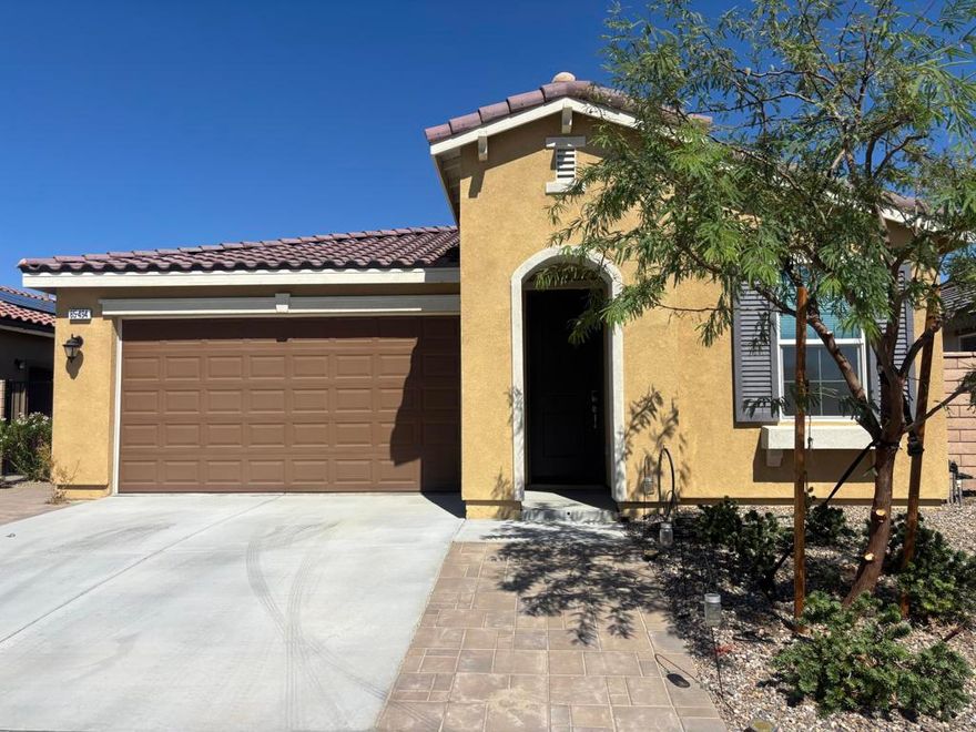 Welcome to your perfect desert oasis! This beautifully maintained home offers resort-style living with very low property taxes and low HOA dues, making it ideal for senior citizens seeking a vibrant yet affordable lifestyle.  Located just minute from the I-10 freeway, top-rated casinos, entertainment, and a public gold course, this community truly has it all!Enjoy a wide range of amenities, including.An indoor lap pool for year-round exercise. A stunning outdoor resort-style pool perfect for entertainment .  Tennis courts and scenic walking/hiking trails.  24-hour guarded security for peace of mind.  This home features:  2 bedrooms and a den/office. 2 ful bathrooms.  A Chefs kitchen with an open concept layout.  High ceilings and window coverings for added comfort and privacy. A low-maintenance backyard with synthetic grass and custom landscaping.  Plenty of room to walk, bike and enjoy the neighborhood.  Don't miss on this rare opportunity to live the good life for less!  Call now to schedule your private tour.
