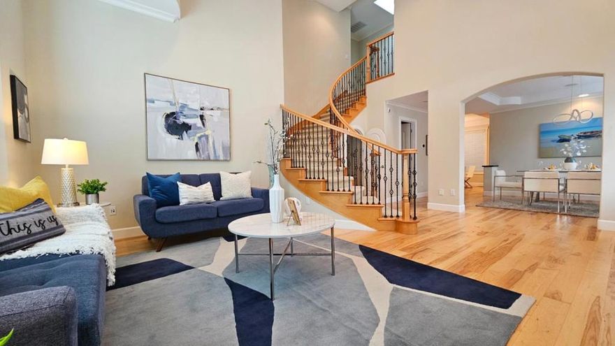 Step into this stunning 4-bedroom (all upstairs), 2.5-bath former model home where elegance meets everyday comfort. From the graceful iron staircase to the coffered ceilings and crown molding, every detail reflects thoughtful design. The open, light-filled layout invites connection, cook in your gourmet kitchen while friends gather nearby, or unwind by the cozy gas fireplace in the family room, with a central sound system amplifier, sound bar, and TV. The spacious primary suite offers a serene retreat, perfect for quiet mornings or peaceful nights. Enjoy a spacious primary ensuite bath with a luxurious soak in the bath, separate shower, and two-sink vanity!  HVAC: Separate heating/cooling zones for upstairs and downstairs, 240 amp plug for car charging in the garage. PG&E plus solar panels and a backup battery in the garage.  Outside, enjoy a gorgeous low-maintenance yard with old-world style pavers, blooming flowering bushes, and new trees, ideal for BBQs or evening relaxation. Located in a quiet cul-de-sac with only 11 homes. Pride of ownership shows within the community. No HOA dues, a superb Cambrian location near top schools, restaurants, shopping, and Hwy 85, this home offers the best of luxury living and community charm. Open Sunday 1-4pm.