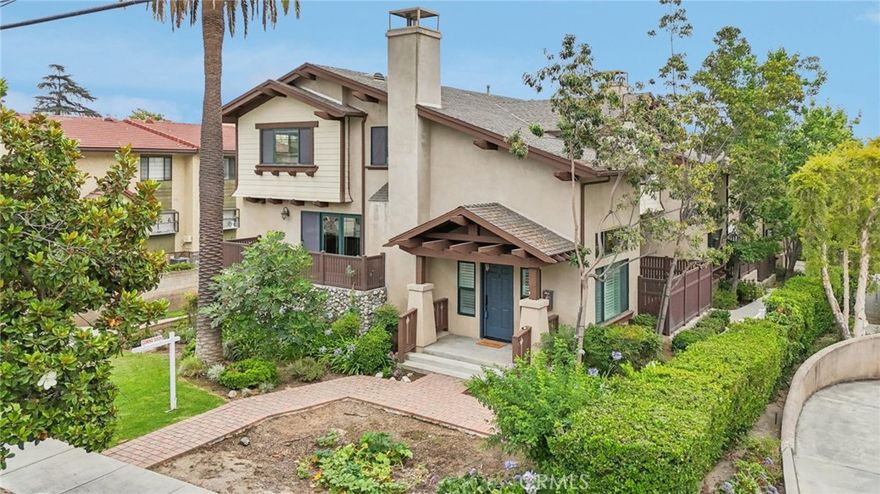 XL Townhome in Sierra Madre. Buyer's are telling us it's too big! Just moments to the quaint Downtown and Park. LOW HOA only $350! Feels just like a single familly home! In the heart of the charming community of Sierra Madre. You'll find everything you need for entertaining, comfort and a bit of luxury in this spacious home. You're greeted by a cozy front porch with a garden, currently growing pumpkins and tomatoes. Make this area your own while you watch the world go by. There is also a large, enclosed patio off the living room with new Trex decking and a deck with views to the mountains off the kitchen and den. With nearly 1900 sq ft, you'll have plenty of space for your family and guests. There's even a murphy bed in the office. This home has been lovingly upgraded with dual QuietCool whole house fans that cool throughout the home without even needing to turn on your A/C, high-efficiency LED can-lighting with Luetron Maestro dimmer switches, remodeled primary bathroom with curbless shower, halo 2.0 inline water conditioner, tankless water heater, high-efficiency composite entry door, custom window treatments including wooden shutters, blackout cellular shades, and custom roller shades, custom built-in furniture includes bookshelves and bench in living room, closets and drawers in primary and guest bedrooms, shoe rack, organizer in mud room, extra kitchen cabinets, and laundry station upstairs. You'll be pleased to notice that the garage level entry has a very spacious mudroom with a large walk-in pantry. Be sure to take a moment to enjoy the views from the primary suite. They're truly stunning. 

The beauty of Sierra Madre and the warmth of this community are unparalleled.  It's known for its parks, highly recognized schools and community activities. You'll find a grocery, park, school and restaurants just moments away. This charming town at the base of the San Gabriel Mountains, offers a serene escape with a strong sense of community. Known as the "Village of the Foothills," it features lush natural surroundings, historic charm, and friendly events like the Wistaria Festival. Residents enjoy easy access to outdoor activities, a vibrant downtown, excellent schools, and a safe environment. With a warm climate, cultural gems like the Sierra Madre Playhouse, and proximity to Los Angeles, it’s a highly sought-after place to live for those valuing tranquility and community.
