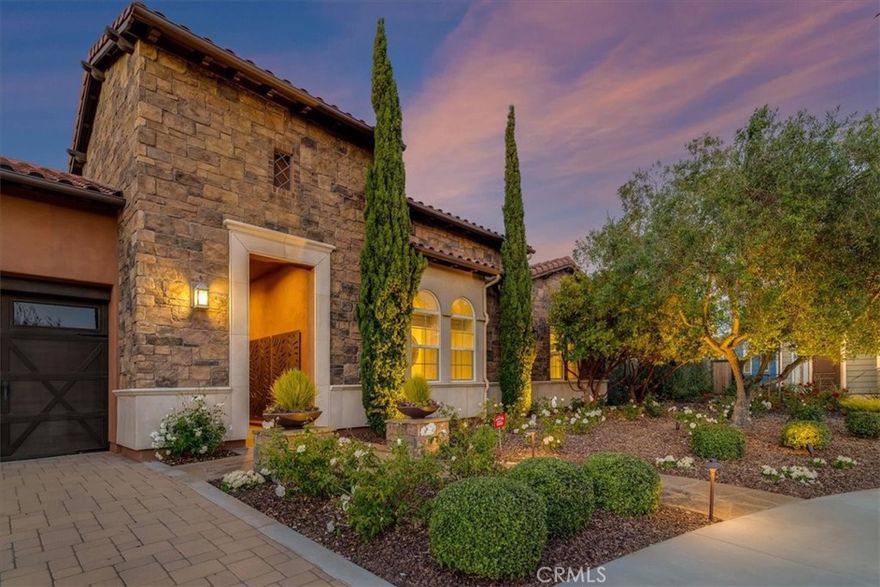 This former Dolcetto model home is brimming with upgrades and custom features, offering the perfect balance of style, comfort, and sophistication. Featuring 3 bedrooms, a versatile den/office, and 3.5 bathrooms including a powder room, the layout is both functional and elegant.  Ideally situated above the community, it showcases breathtaking views of the neighborhood, lush trees, vineyard, and surrounding mountains. Inside, every detail has been thoughtfully curated by a professional interior designer, creating a seamless flow of tranquility, elegance, and simplicity throughout. The open and inviting layout makes entertaining effortless while still providing cozy retreats for everyday living. Outdoors, you’ll discover multiple private areas designed for relaxation and peaceful sanctuary, whether you’re enjoying quiet mornings, intimate gatherings, or sunset views. Homes of this caliber are rare—make your move now and don’t wait, or this unique opportunity may pass you by.