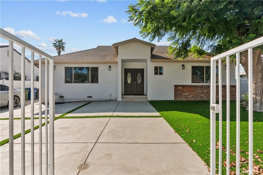 Completely remodeled and newly built 2 Homes on property in a convenient prime location, beautifully remodeled home boasts a modern open floor plan generous living room and bright recessed lighting, offering main house with 3 spacious bedrooms and 2.5 bathrooms, The Primary master suite includes full bathroom, large closet and access to a beautiful pool, great size yard and garden. Spacious kitchen equipped with top of the line stainless steel appliances, granite countertops and wood flooring throughout the house, plenty of storage and windows for natural light. Second home is a beautifully remodeled spacious Guest house with its own address and privacy, features 2 Bedrooms and 2 bathrooms, washer dryer and private yard. (2 separate addresses). 

Great Van Nuys location close to shops, entertainment quick and easy access to freeways.

The main house rent is $5000

Guest house will be rented separately for $3500 furnished