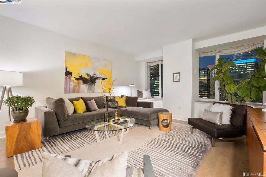Residence 24F at The St. Regis boasts stunning north- and east-facing views of the San Francisco skyline, Bay Bridge, and waterfront. Wake up to breathtaking sunrises and unwind with the city's twinkling lights. This elegant home features an open floor plan, expansive windows, hardwood floors, and a gourmet kitchen. Two en suite bedrooms offer comfort and privacy. Ideally located near the SF Museum of Modern Art, Yerba Buena Gardens, and premier dining and shopping, The St. Regis provides an unmatched lifestyle with five-star amenities, including a pool, spa, fitness center, yoga room, steam room, sauna, landscaped terrace, and 24-hour private dining. Residents enjoy top-tier services such as a concierge, butler, doorman, porter, engineer, housekeeping, and a Residential Director of Operations, ensuring effortless luxury in the heart of the city. Views:  Downtown