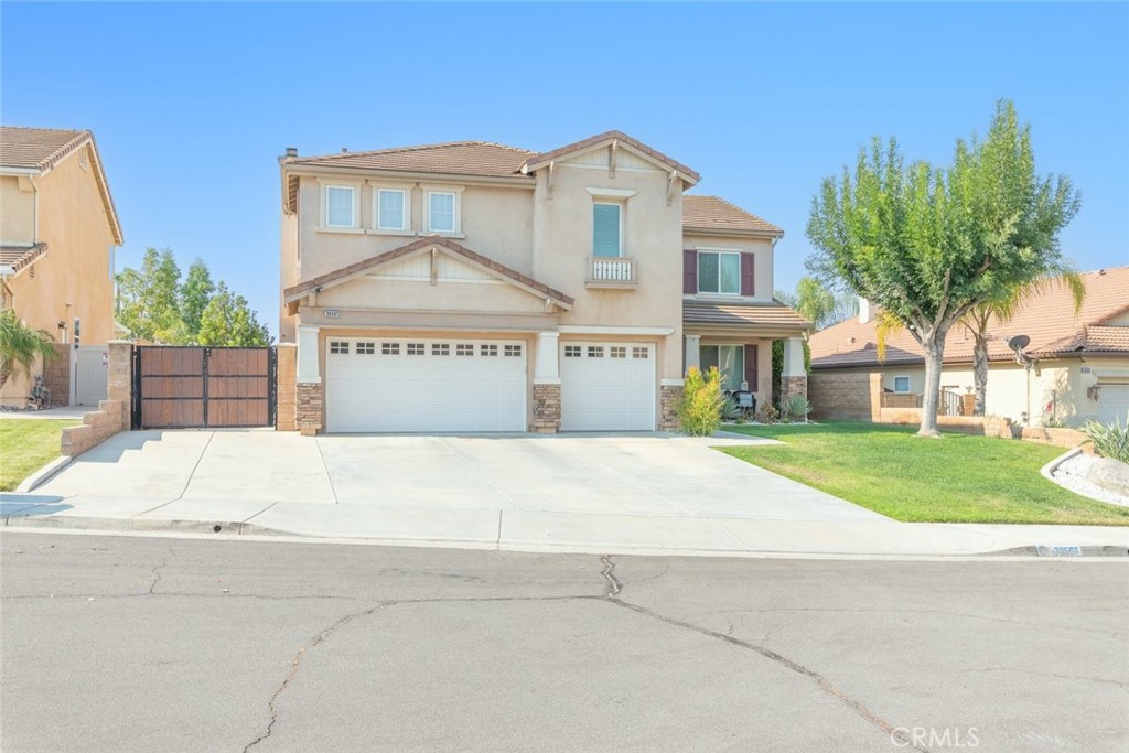Welcome to this stunning 5-bedroom, 3-bath TURNKEY POOL HOME located in a highly sought-after central Murrieta community with NO HOA and LOWER TAXES!!Perfectly positioned and at the end of a desirable and private CUL-DE-SAC on an oversized lot, this home boasts impressive curb appeal with an extended driveway, a spacious 3-CAR GARAGE, and a large side gate with potential for boat, extra car parking, or small RV access. Located within the award winning Temecula School district, although it has Murrieta address. Step inside to soaring vaulted ceilings and abundant natural light that fills the open layout. The main floor offers a bedroom and full bath—ideal for guests or multigenerational living. The remodeled kitchen is a chef’s dream with quartz countertops, a center island, double oven, ample cabinetry, recessed lighting, and a large walk-in pantry. The kitchen opens to the inviting family room with a cozy gas fireplace, built-in media center, and pre-wired surround sound. You'll also find a formal dining room, front living room, and a built-in office nook perfect for working from home. Matching luxury vinyl flooring runs through the common areas, complemented by plush carpet in the family room, bedrooms, and expansive upstairs loft. Upstairs features three generously sized secondary bedrooms, a dual-sink guest bath, and a spacious laundry room with storage. The luxurious primary suite offers French doors, ceiling fan, and a spa-like ensuite with dual sinks, soaking tub, separate walk-in shower, and a massive custom closet with built-ins for maximum organization. The home’s cohesive design showcases consistent flooring, plush carpeting, and elegant quartz surfaces throughout. Step outside to your private resort-style backyard, complete with a pebble tech saltwater pool and spa, built-in BBQ with granite bar seating, koi pond with fish, low-maintenance astroturf, raised garden beds, and fruit trees. An extended Alumawood patio cover with ceiling fans and roll-down shades makes outdoor living comfortable year-round. Located in a desirable neighborhood surrounded by Central Park, but no HOA. Walk to local parks, ride the scenic trails, or take a short drive to the Promenade Mall or Temecula Wine Country. Additional highlights include ceiling fans in most rooms, a whole house fan, and a new water heater (2024). This home truly has it all! Don't wait...schedule your showing today!