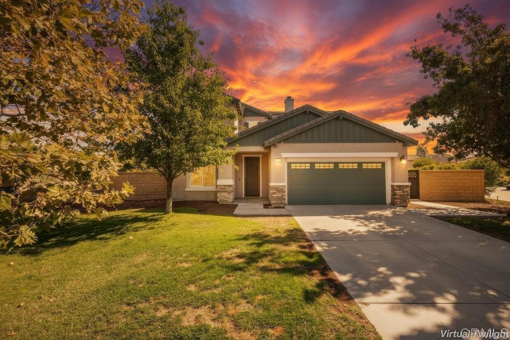 Welcome to this stunning, fully upgraded home located in Spencer's Crossing comminity on a private cul-de-sac in one of Murrieta’s most desirable neighborhoods and top-rated school districts. Offering nearly 2,000 sq. ft. of living space, 3 bedrooms, 3 bathrooms, and a spacious 3-car garage with epoxy flooring, this property combines modern elegance with everyday comfort. Step inside and you’ll find designer finishes throughout: gold-tone hardware, faucets, ceiling fans, door knobs, and cabinet pulls create a luxurious feel in every room. Remote-controlled electrical blinds add ease and sophistication, while Café appliances in white and gold bring a sleek touch to the kitchen, complete with a reverse osmosis water system. The open-concept family room features a gas & wood-burning fireplace and flows seamlessly to the formal dining area—perfect for entertaining. Upstairs, the primary suite is very spacious and offers breathtaking mountain views, with snow-capped peaks in the winter. The suite also includes a beautifully upgraded bathroom, designed to provide both style and comfort. The backyard is a true showstopper—fully transformed with custom concrete design and lush artificial turf, creating a low-maintenance yet stylish retreat. String lighting and a built-in gas fire pit set the stage for unforgettable evenings outdoors. Additional highlights include wood laminate and tile flooring, a custom double cast-iron side gate, and one of the largest lots in the area—over 9,000 sq. ft.—providing exceptional space for entertaining, relaxing, and enjoying outdoor living. Situated in the award-winning Murrieta School District and just minutes from Temecula’s world-renowned wineries, this home also offers walkable access to the community clubhouse, neighborhood parks, and a resort-style pool. The perfect balance of luxury, lifestyle, and convenience—welcome home!