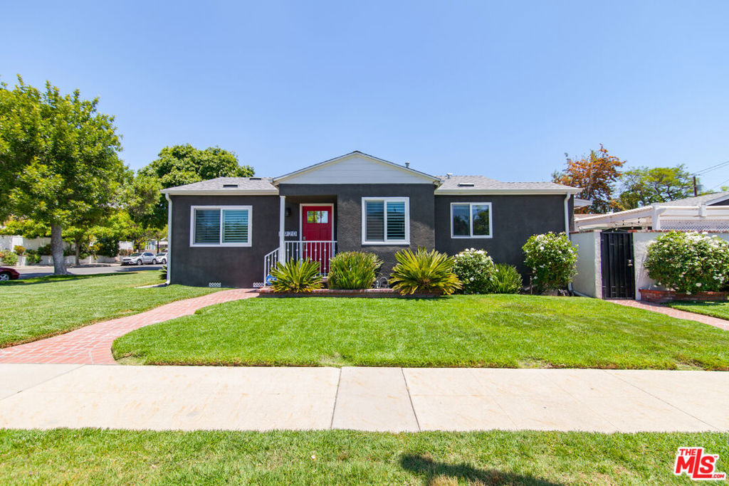 Set your sights on tranquil living in Burbank! This home + bonus ADU combo is centrally located just minutes from Warner Bros. studios, Walt Disney Studios, and award winning Roosevelt Elementary School. Perfect for anyone looking to settle in the heart of Los Angeles' entertainment industry. Remodeled in 2019, the kitchen and bathroom received a full upgrade. The master suite features a walk in closet, and double vanities for the bathroom. Stacked washer and dryer in the main home are ready to use. The bonus unit offers privacy with a separate entrance from the alley and features vaulted ceilings, one bedroom, one bathroom, kitchen, and living area. The front yard and expansive interior yard have been professionally landscaped. The patio is lined with string lights, ideal for entertaining. Comes complete with a 2-car garage, and central air. Please call for an appointment or viewing. Pet policy: small dogs and cats are allowed but please call for details. Other notes: Simplisafe security system, and gardening services are included.