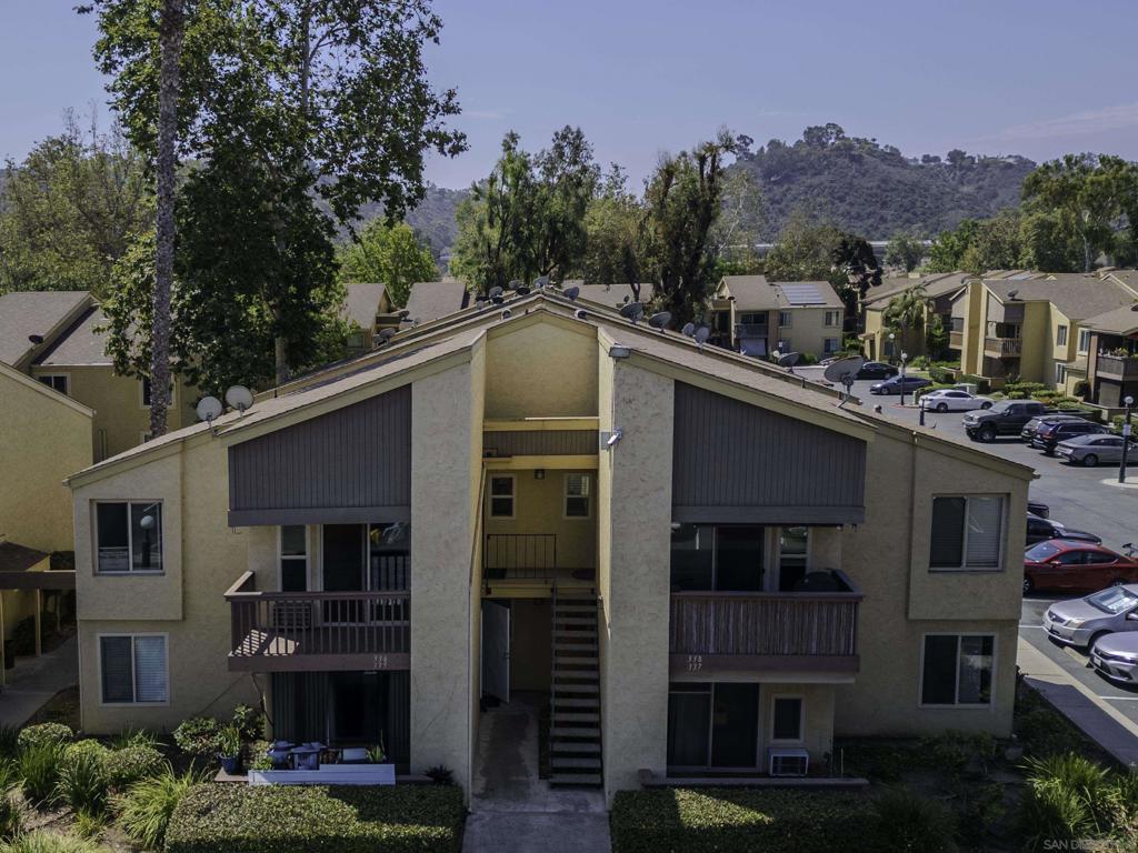 This upper unit 1 bedroom/1 bathroom condominium is situated in the heart of San Diego's Mission Valley, conveniently located between the 8 and 15 Freeways, allowing easy access to work, restaurants and beaches. The property is also within walking distance of the main line trolley, Snapdragon Stadium, and a 24-hour fitness center. Rancho Mission Villas is comprised of 375 units and offers an ideal opportunity for investors, college students, or first-time homebuyers looking to customize their own 520 sq ft living space. The condo is set on the outer edge of the complex for easy entry, faces North to provide abundant natural light, and includes a designated parking space directly in front of the entrance. Residents of the community enjoy access to a spacious and clean laundry room, fitness facilities, a clubhouse, 2 pools and spas, tennis courts, and are surrounded by expansive grassy areas and mature trees. All these amenities are included in the low $433 HOA fees, and the property is on land you own.