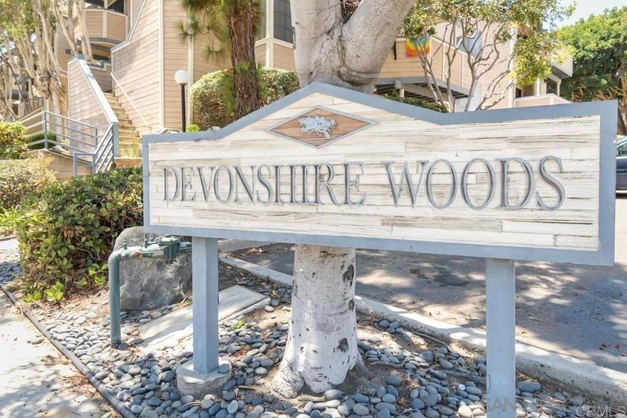 This 2B/2.5B beautiful, cozy and quiet townhome located in the desirable Devonshire Woods community in the heart of UTC. Feels like a hidden gem in a lively city as you're surrounded with high rises. One block to UTC mall, restaurants, entertainment & so much more. Luxury laminate floors throughout, granite countertops with refreshing white cabinets & stainless steel appliances. Large private patio off living space, perfect for entertaining & dining al fresco. Spacious light & bright master bedroom w/ en-suite bathroom, dual sinks, skylights & balcony with greenery view. 2 car attached garage w/ lots of storage space. Community offers pool, spa, community garden.