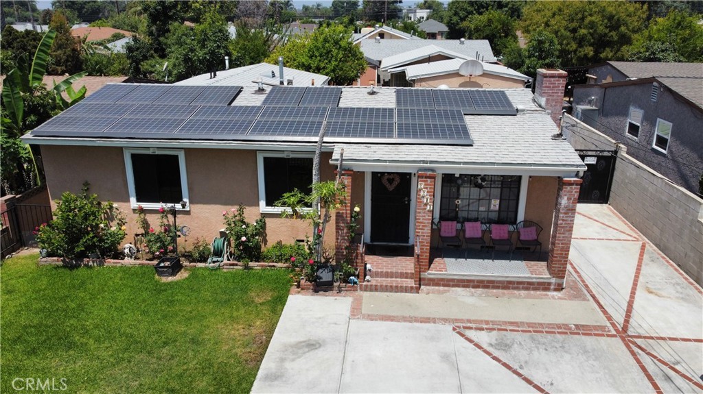 Welcome to this beautifully updated gem in the heart of Duarte, offering the perfect combination of comfort, functionality, and flexibility. The main home features 4 bedrooms and 2 bathrooms across 1,232 sq. ft. of living space, set on a generous 6,500 sq. ft. lot—ideal for families, and multi-generational living.
Step inside to a bright, open-concept layout that seamlessly connects the living room, dining area, and kitchen. The updated kitchen shines with granite countertops, custom cabinetry, and abundant storage. Vinyl flooring, installed just two years ago, adds style and durability, while the fresh interior and exterior paint give the home a like-new feel.
Designed with efficiency in mind, the home features a 10-year roof and solar panels to keep energy costs low. The property is secured with attractive iron fencing, offering both privacy and great curb appeal. A newly paved driveway provides extended parking for multiple vehicles, and the converted 2-car garage—currently functioning as a studio with a kitchenette and bathroom (unpermitted)—adds extra versatility.
In addition, a detached, fully permitted rec room offers roughly 400 sq. ft. of bonus space, perfect for a home office, guest quarters, or creative studio—this square footage is not included in the main home’s measurement. Also, it has a full bathroom.
Located in a desirable Duarte neighborhood, you’ll enjoy proximity to parks, schools, shopping, and convenient freeway access. Whether you’re looking for a home with rental income potential, space for extended family, or a flexible setup to suit your lifestyle, this property offers endless possibilities.
Don’t miss your chance—schedule a private tour today and see all that this versatile home has to offer!