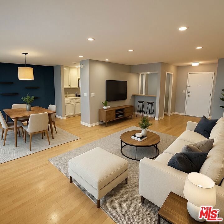 Welcome to 1250 N Kings Rd #303, a bright and inviting 2-bed, 2-bath home with approximately 1,134 sq ft in one of West Hollywood's most walkable pockets. The layout offers easy everyday living with comfortable room sizes and great flow for relaxing, working from home, or hosting friends. Large windows bring in natural light, and both bedrooms are well-positioned for privacy. The kitchen connects seamlessly to the main living area, so conversations don't stop while you cook or serve.Step outside and you're moments from countless neighborhood favoritescoffee, restaurants, boutiques, fitness, and everyday conveniencesso errands and nights out are effortless. When you want a quieter day, come home to calm and comfort in a well-kept residential setting. With its central location, generous square footage, and the best of city living at your doorstep, #303 is an easy place to settle in and feel right at home.