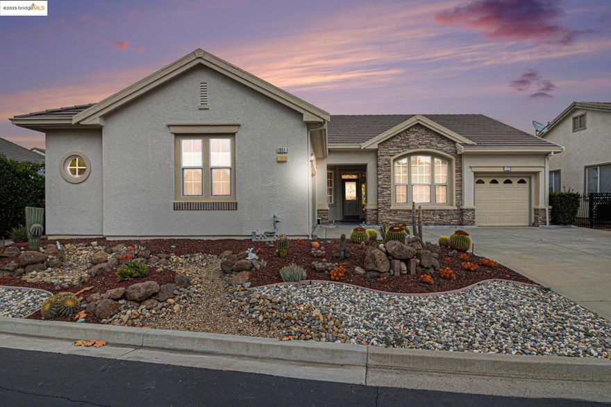 Resort-Style Living in Summerset II Welcome to 1951 Desert Gold Place, located in the highly desirable Summerset II 55+ community, where comfort and convenience meet an active lifestyle. This well-designed home features a flexible floor plan with a formal dining room and a versatile family room ideal for an office or additional living space. The indoor laundry room offers generous counter space, a deep sink, hookups, and ample cabinetry. The spacious primary suite includes a large bath with a walk-in shower, garden tub, and dual vanities. A second bedroom with a private full bath, plus an additional half bath, provides comfort for guests. Enjoy a low-maintenance front yard, private backyard, and covered patio—perfect for relaxing and taking in sunsets. Recent upgrades include a newer A/C, water heater, and whole-home water filtration system. Summerset II residents enjoy resort-style amenities such as a pool, fitness center, tennis courts, and bocce ball. Comfort, convenience, and community—your ideal lifestyle awaits.